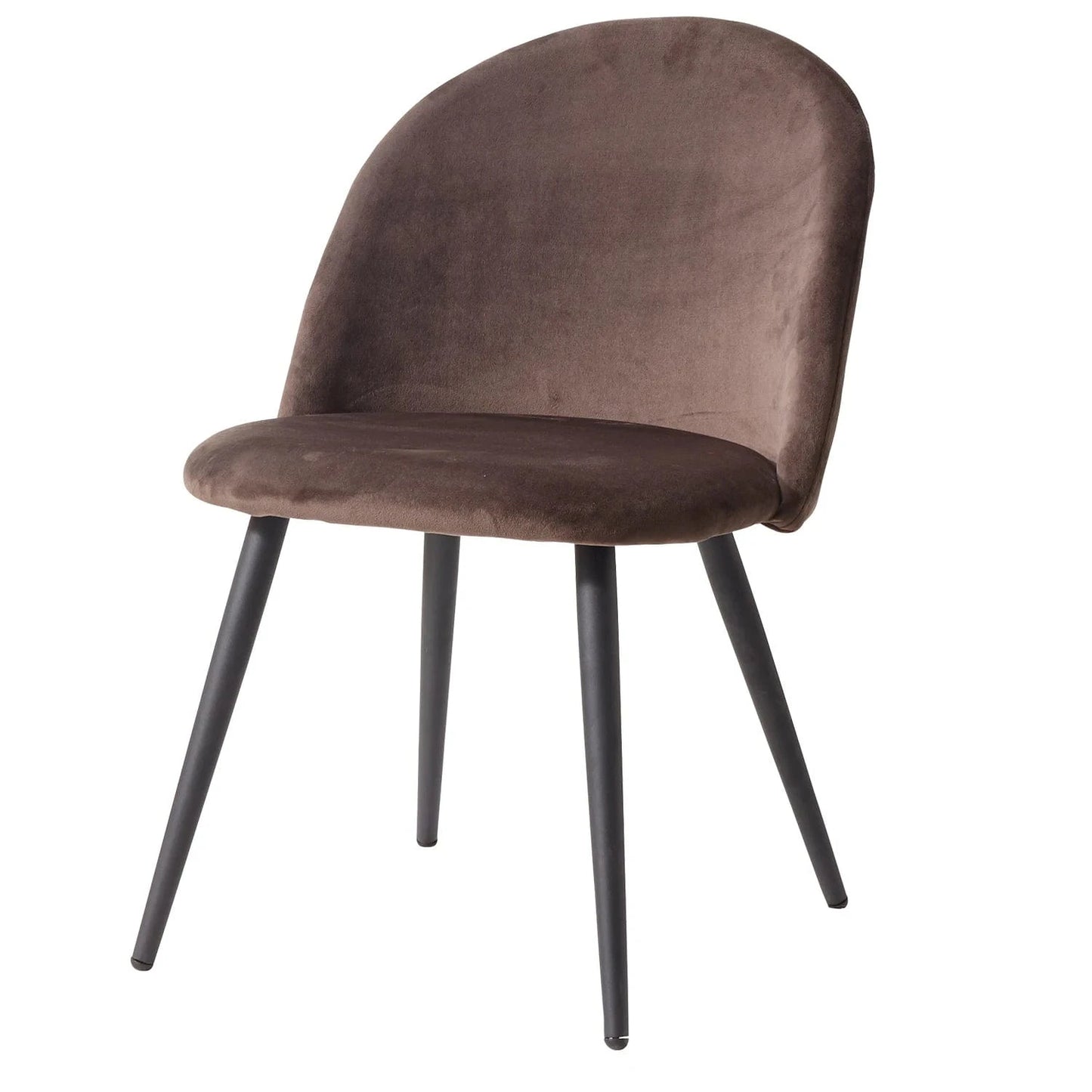 Chaise de réunion style nordique en velours | SET DE 4 PIÈCES