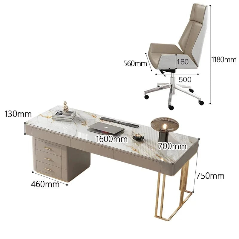 Bureau dessus marbre