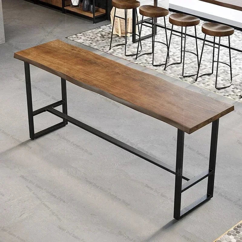 Table haute longue style rustique