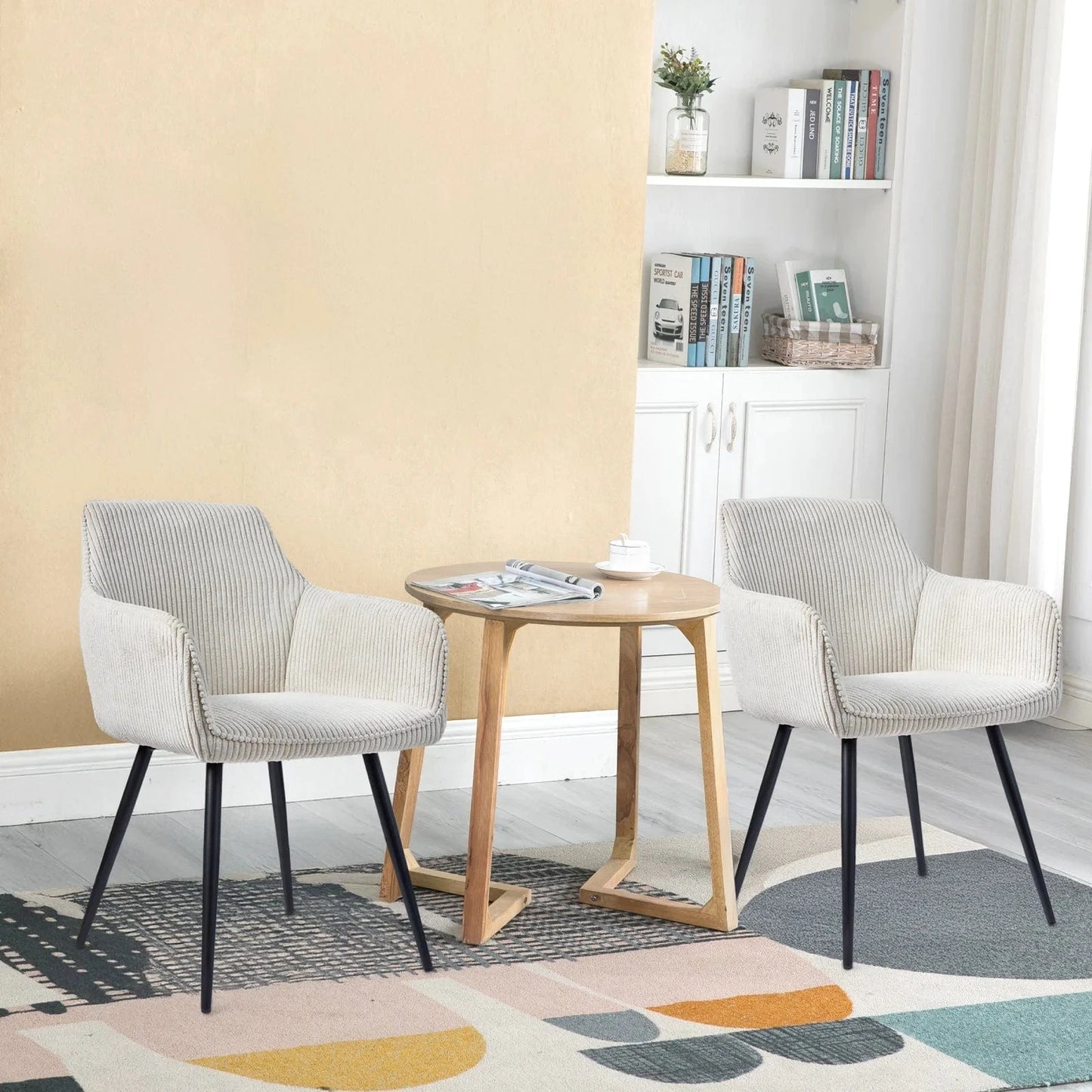 Chaises scandinaves velours | SET DE 2 PIÈCES