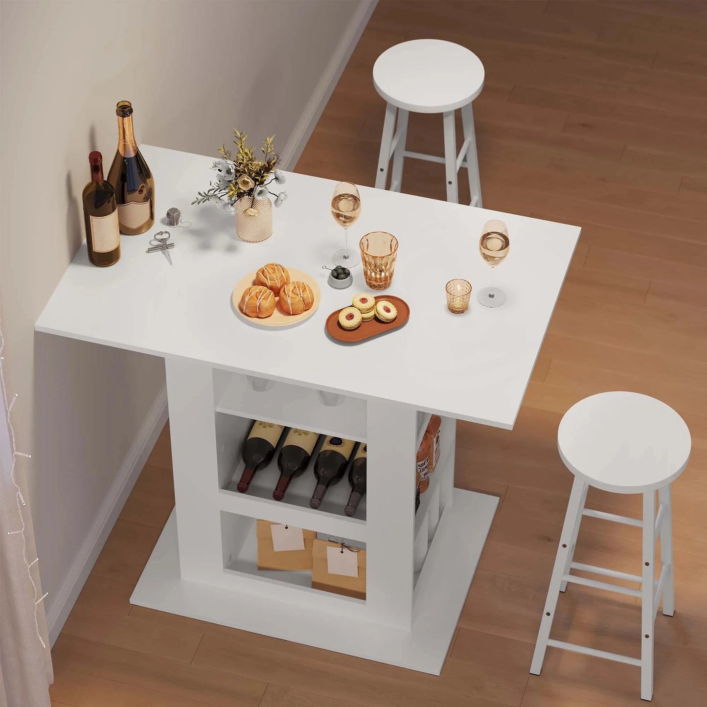 Table haute scandinave blanche