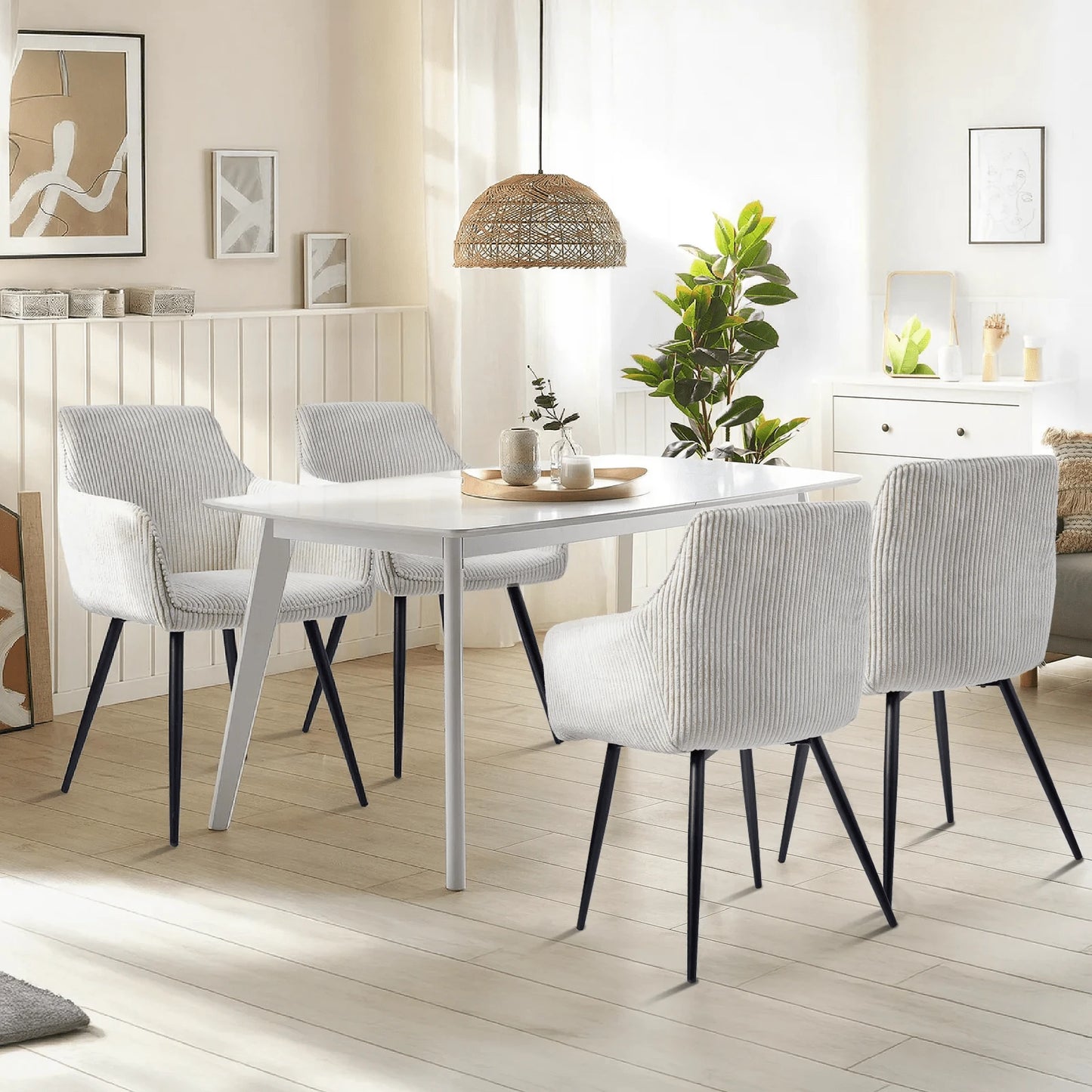 Chaises scandinaves velours | SET DE 2 PIÈCES