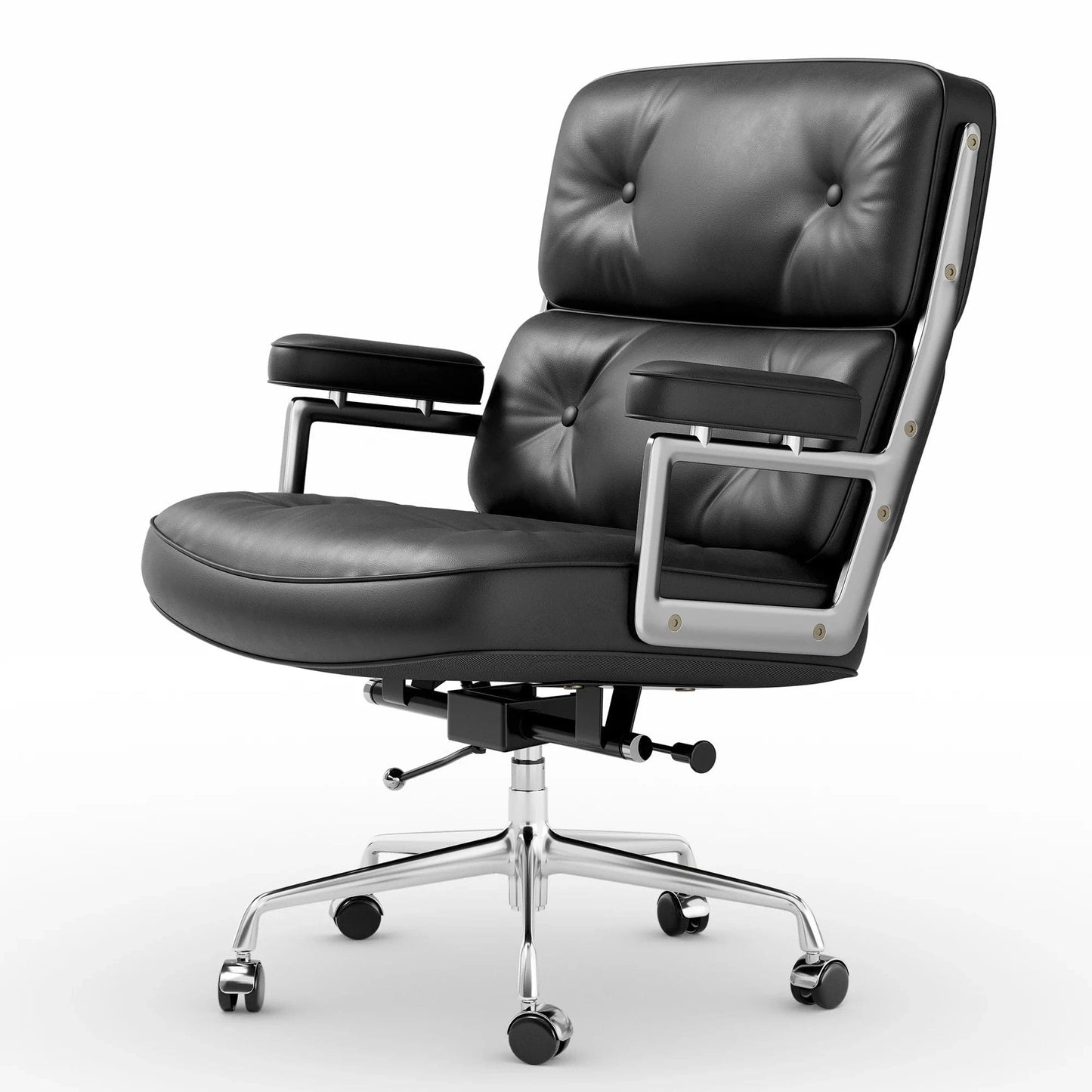 Chaise de bureau en cuir vintage