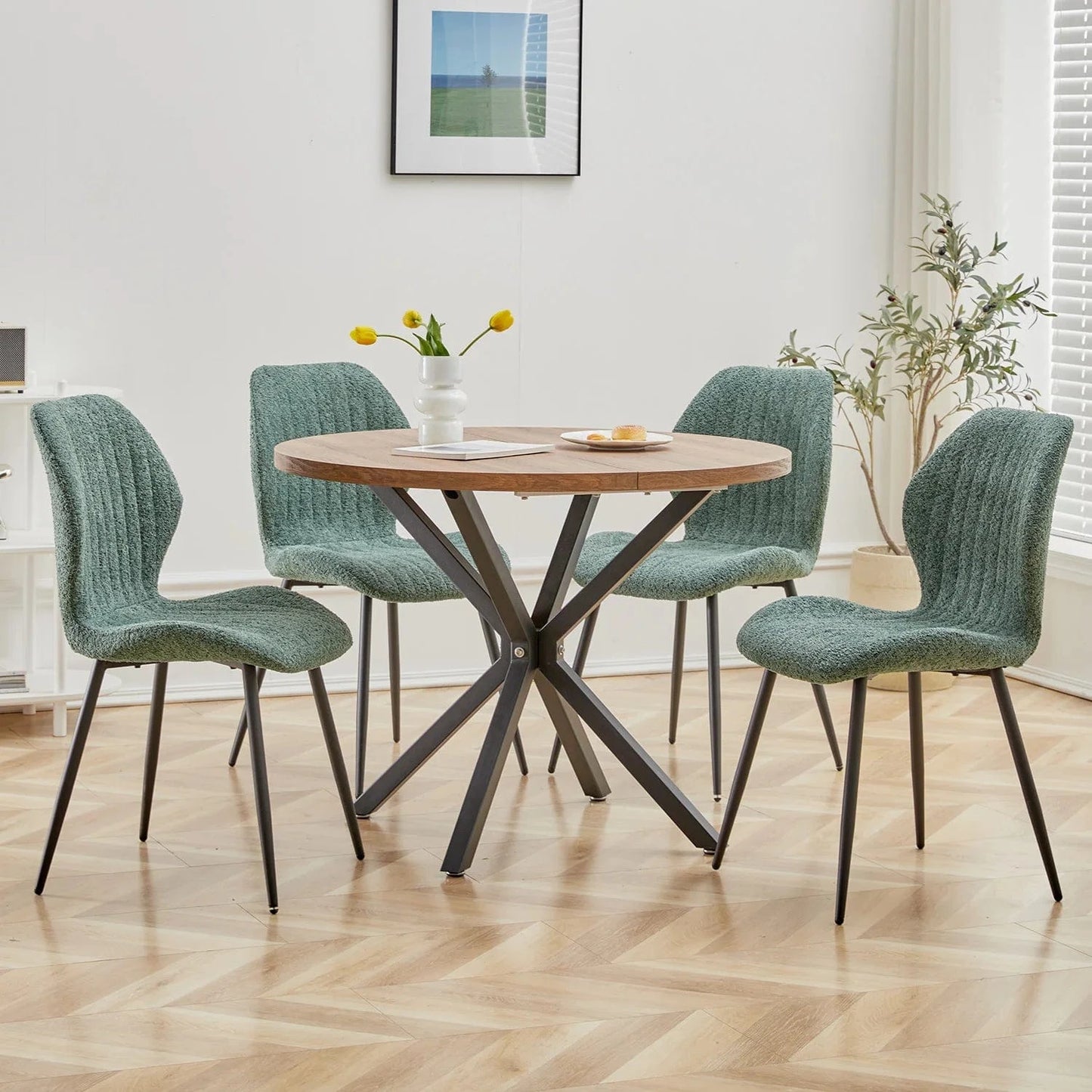 Chaise de réunion en tissu | SET DE 4