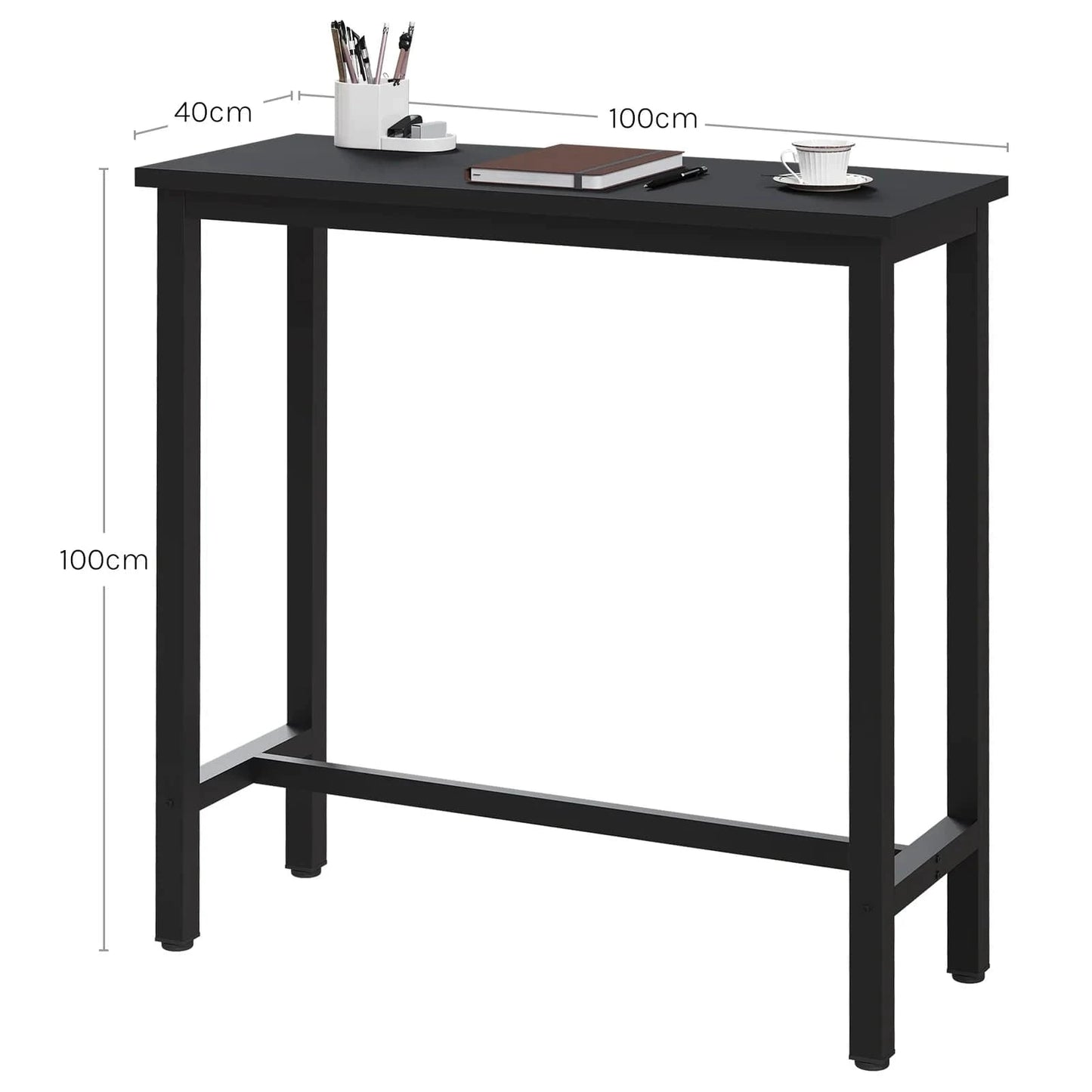 Petite table haute noire