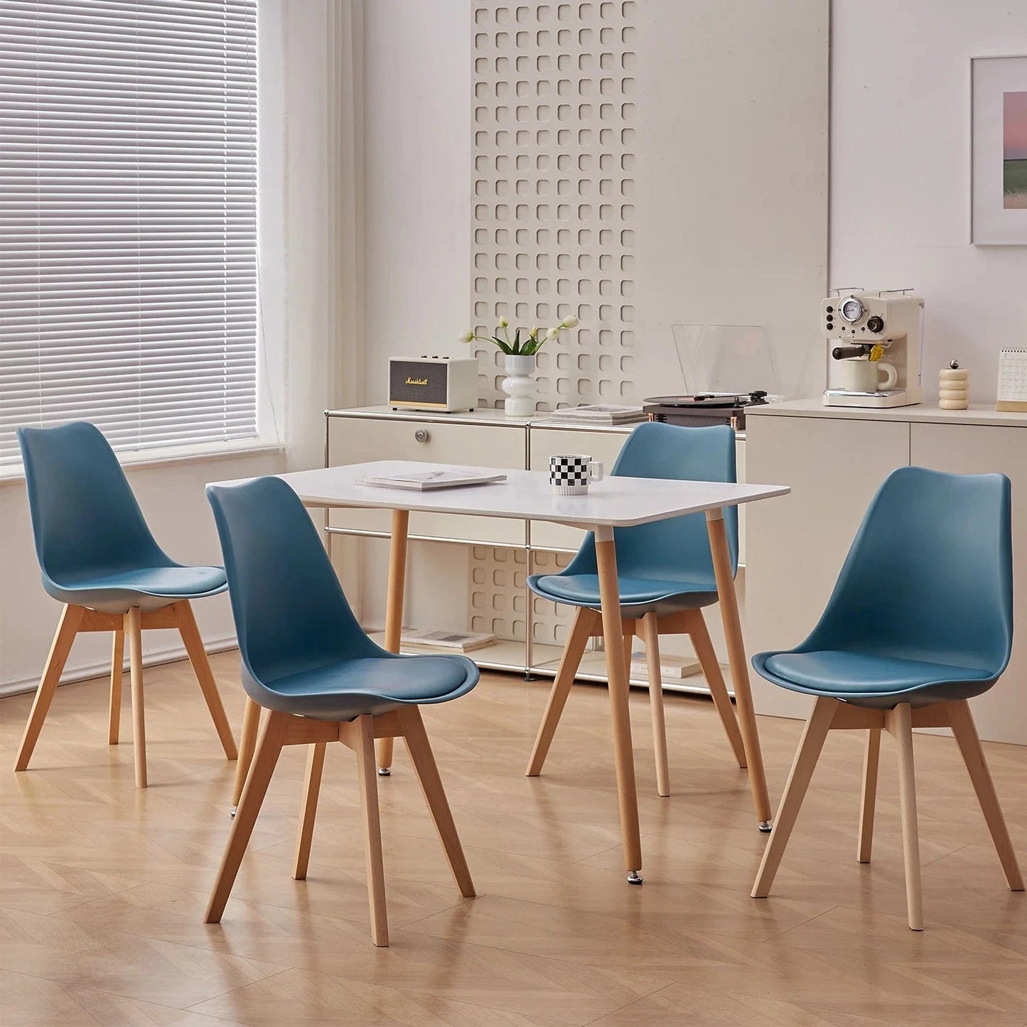 Chaises design nordiques pieds en bois de hêtre | SET de 6 pièces