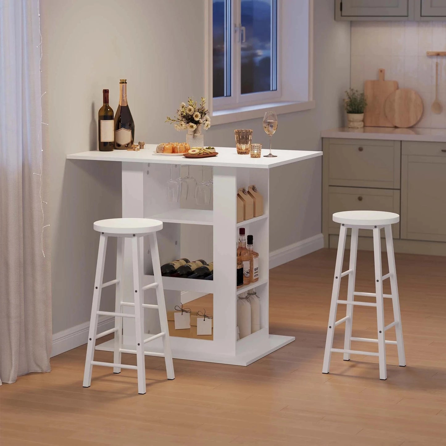 Table haute scandinave blanche