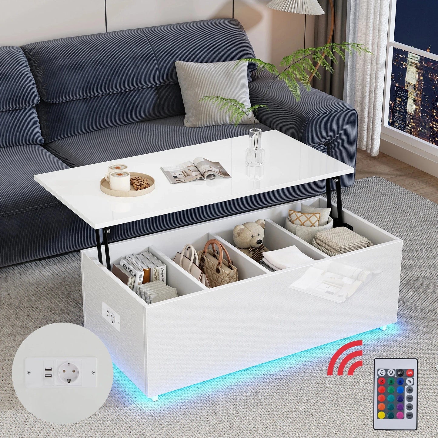 Table basse bois deux plateaux