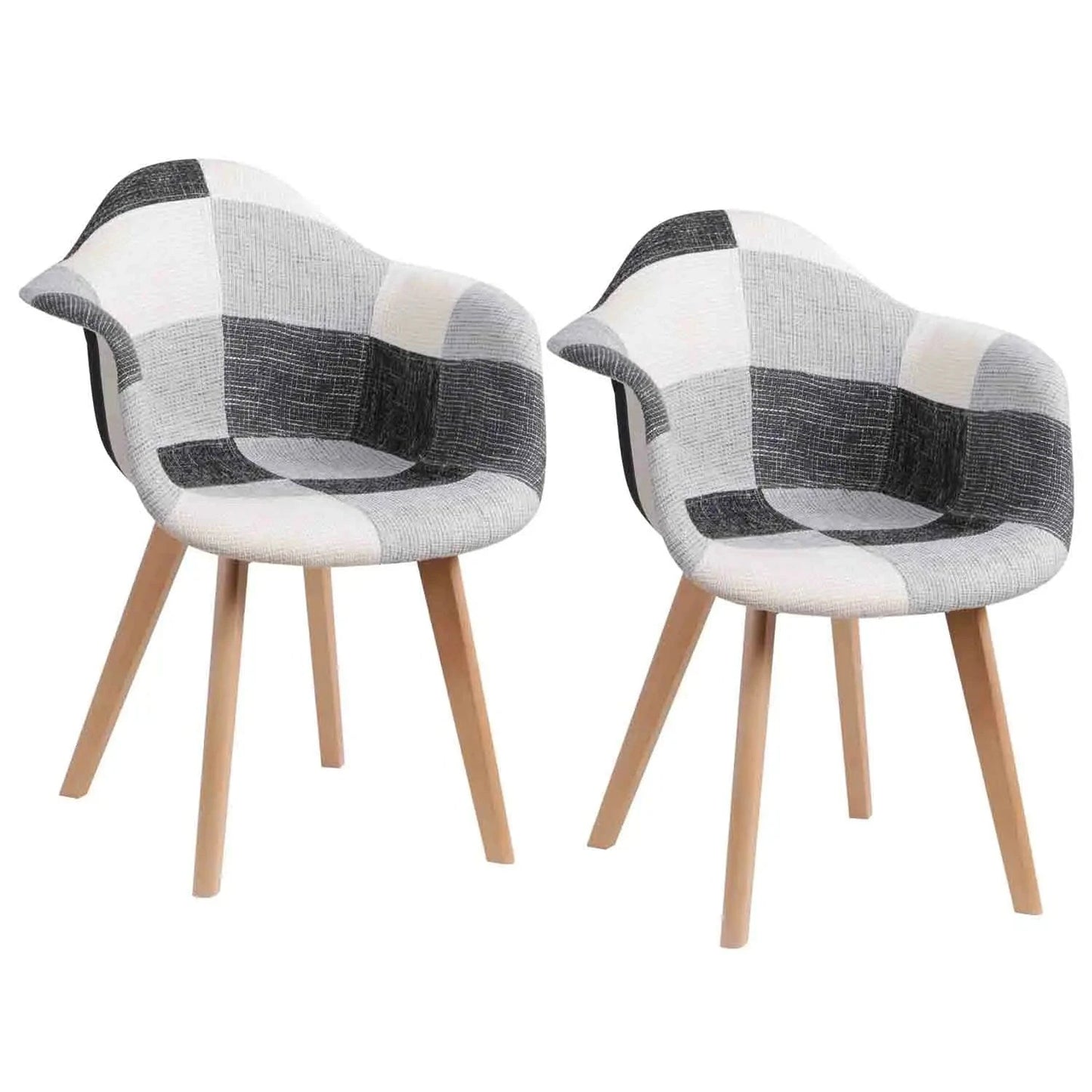 Chaises revêtement tissu design minimaliste | SET de 2 pièces