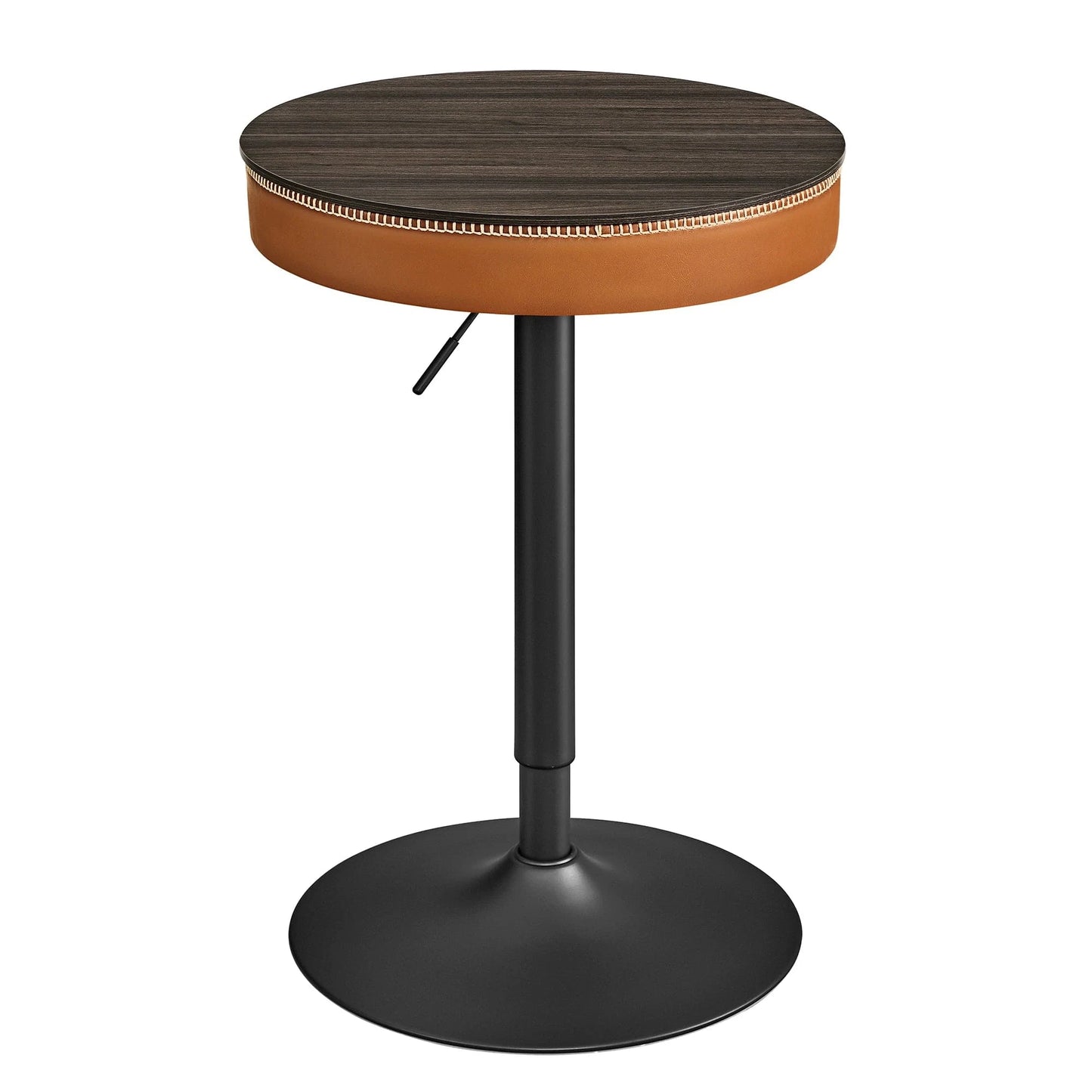 Table ronde haute aspect cuir