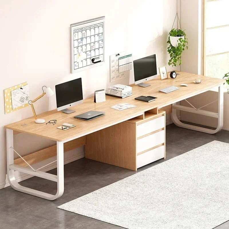 Bureau double avec rangement