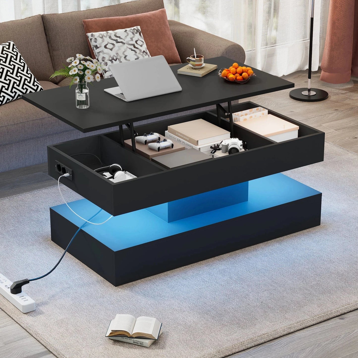 Table basse bois deux plateaux