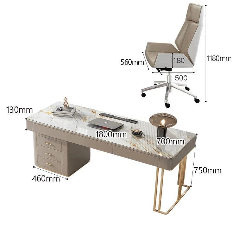 Bureau dessus marbre