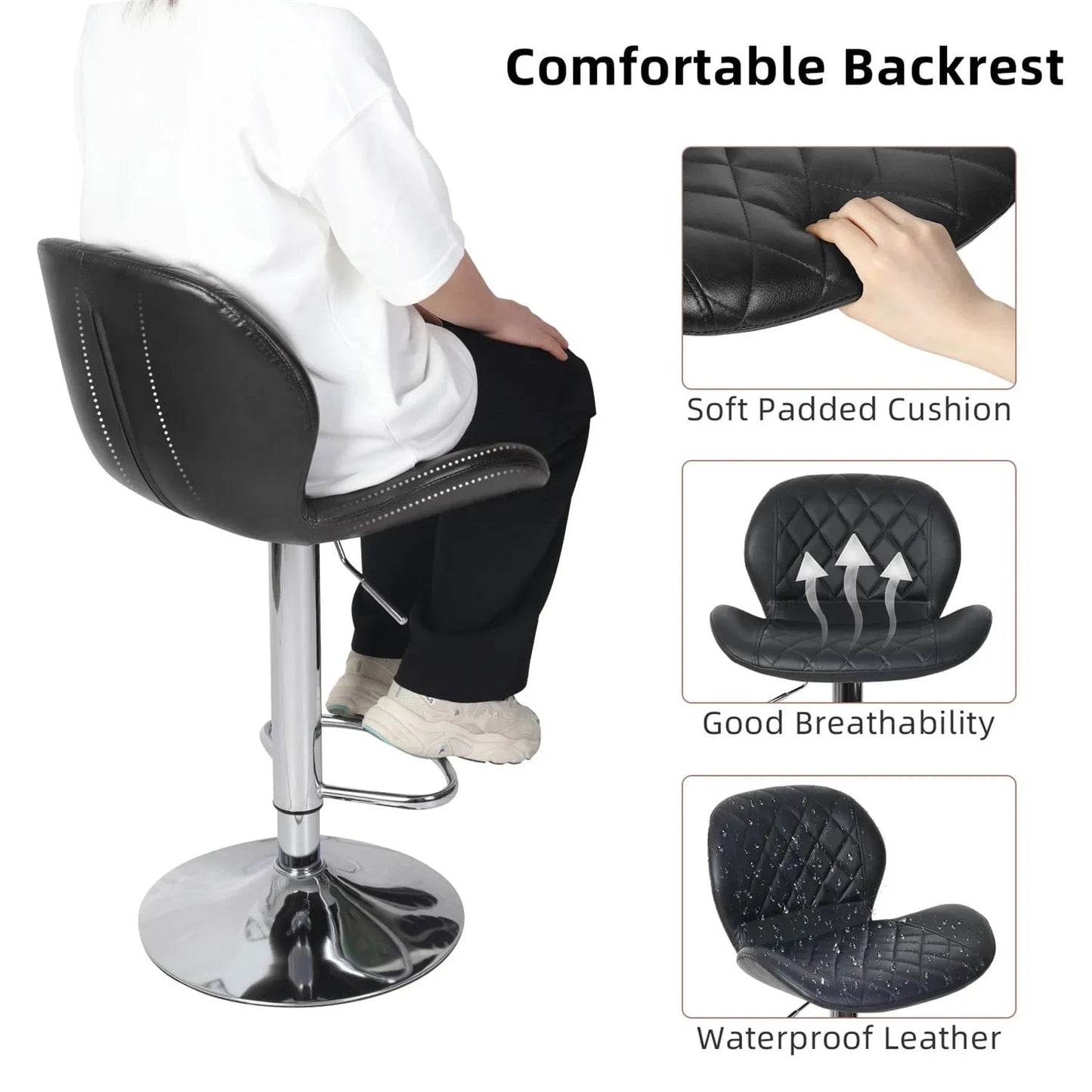 Chaise haute bureau design prestige | SET 2 PIÈCES