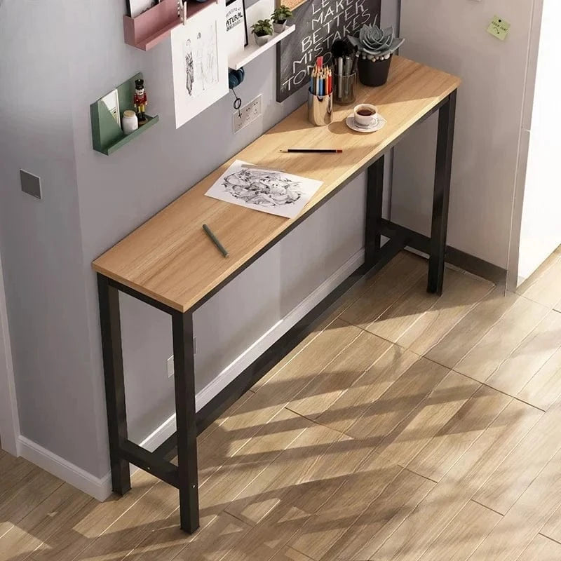 Table haute noir et bois