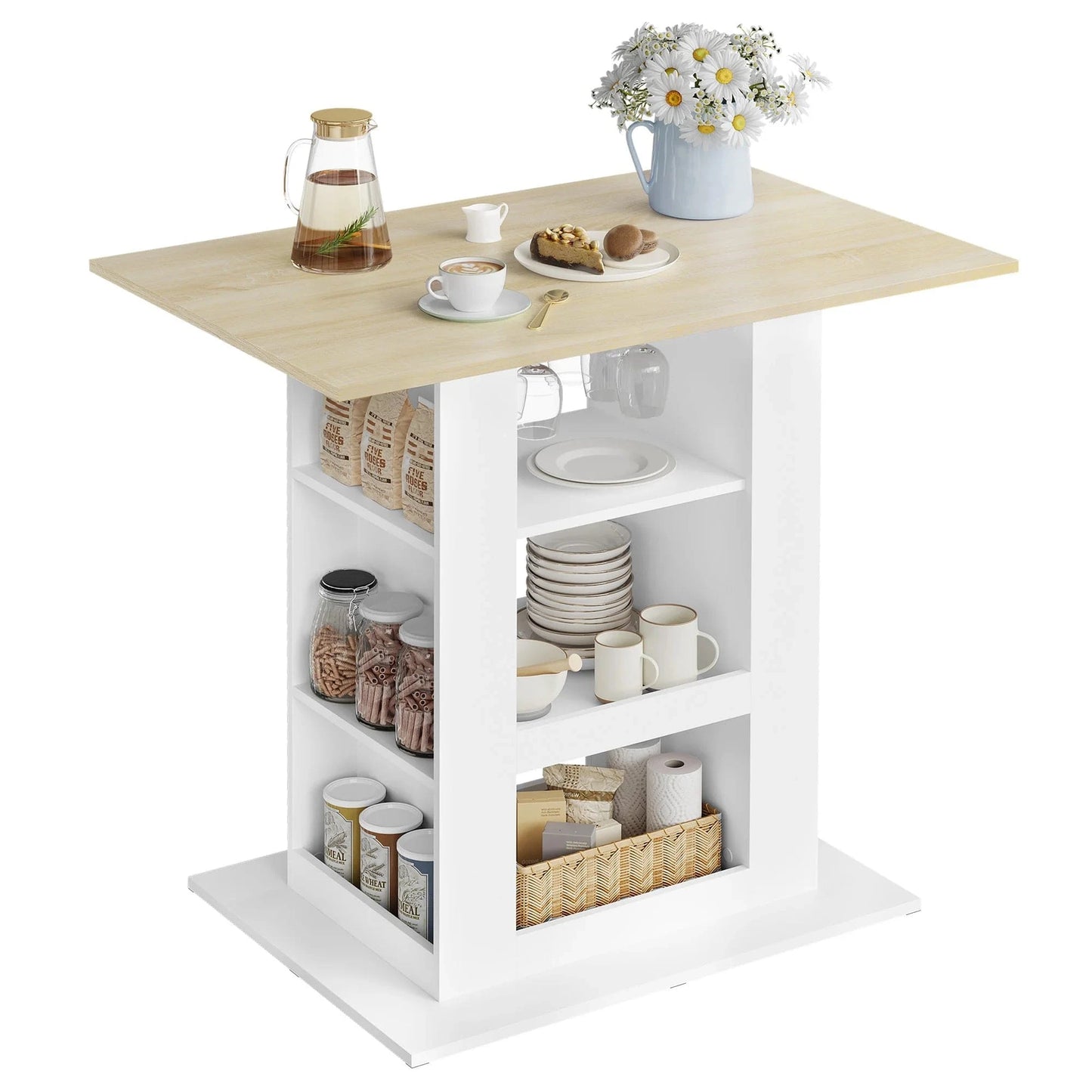 Table haute scandinave blanche