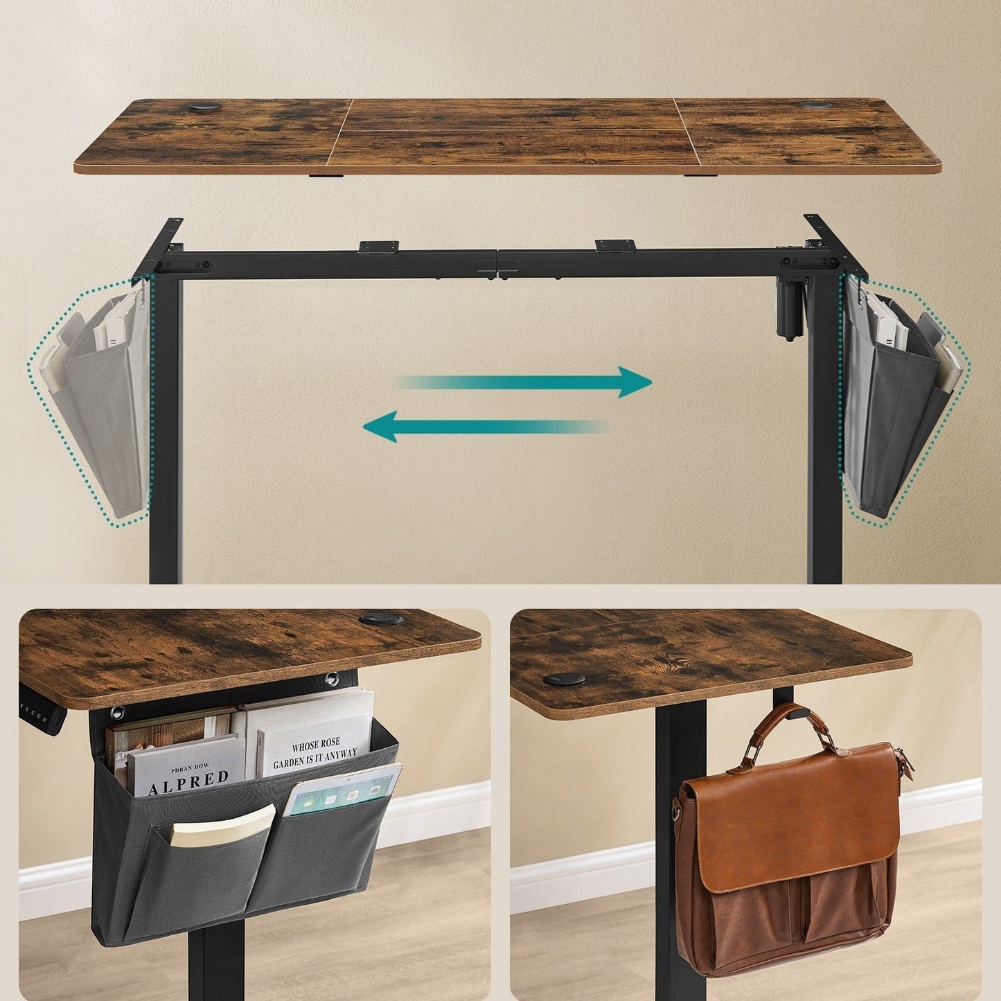 Bureau assis debout bois
