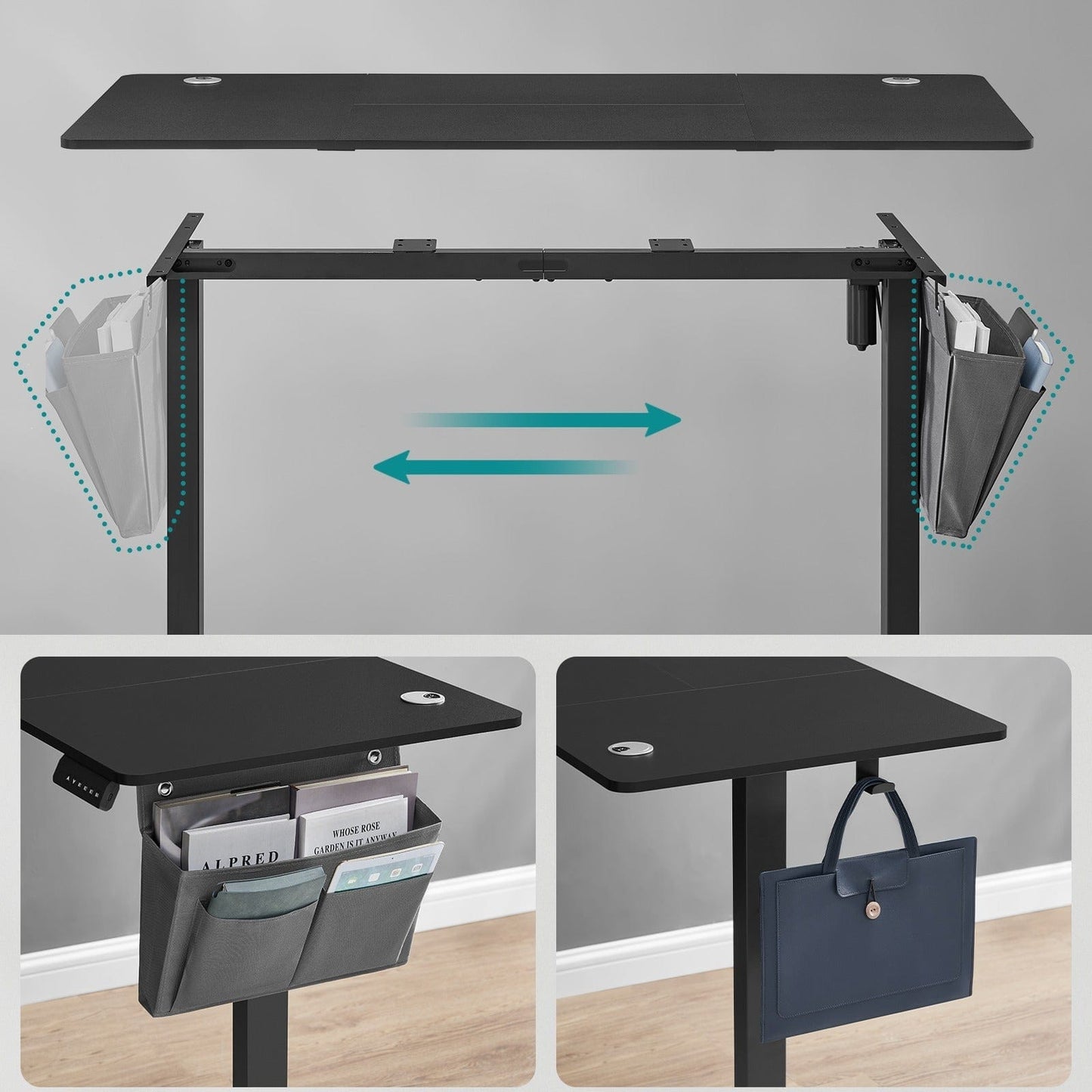 Bureau assis debout bois