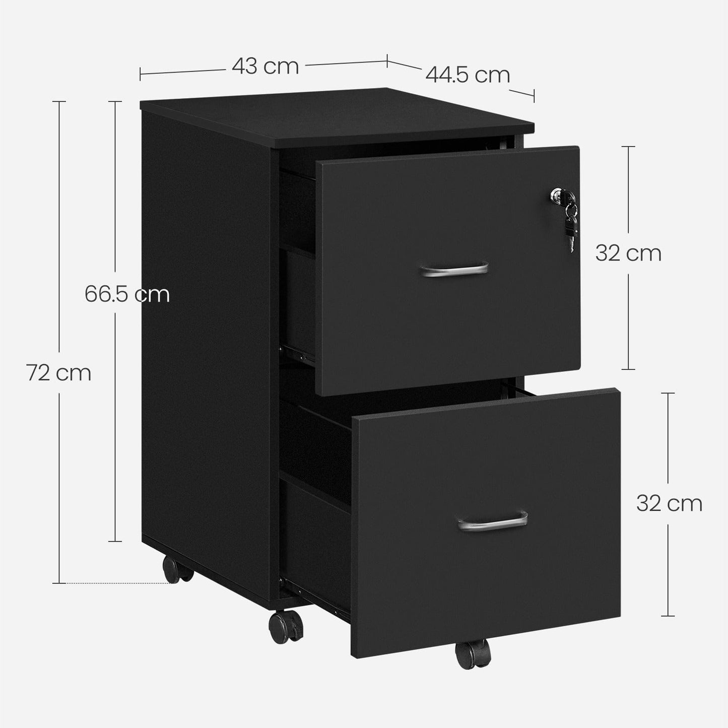 Caisson bureau 2 tiroirs