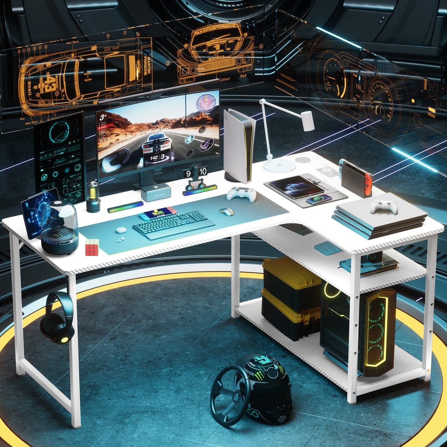 Bureau gamer angle 100 x 50 cm