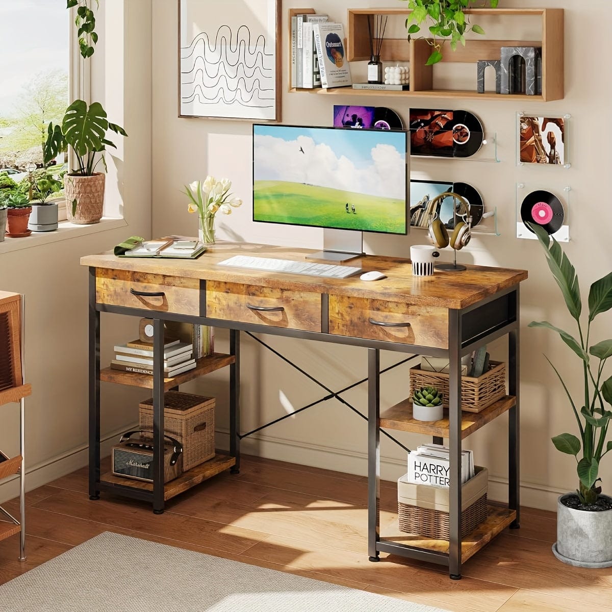 Bureau en bois rustique