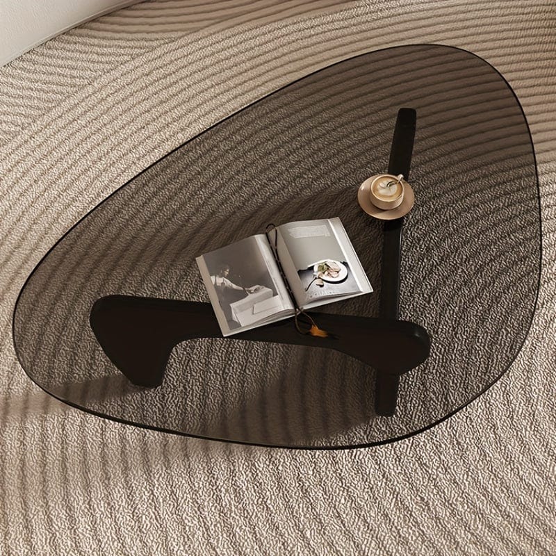 Table basse design en verre trempé