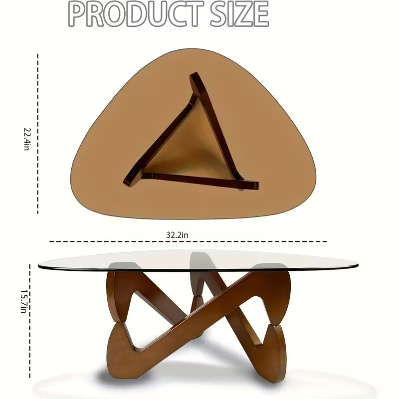Table basse design en verre trempé