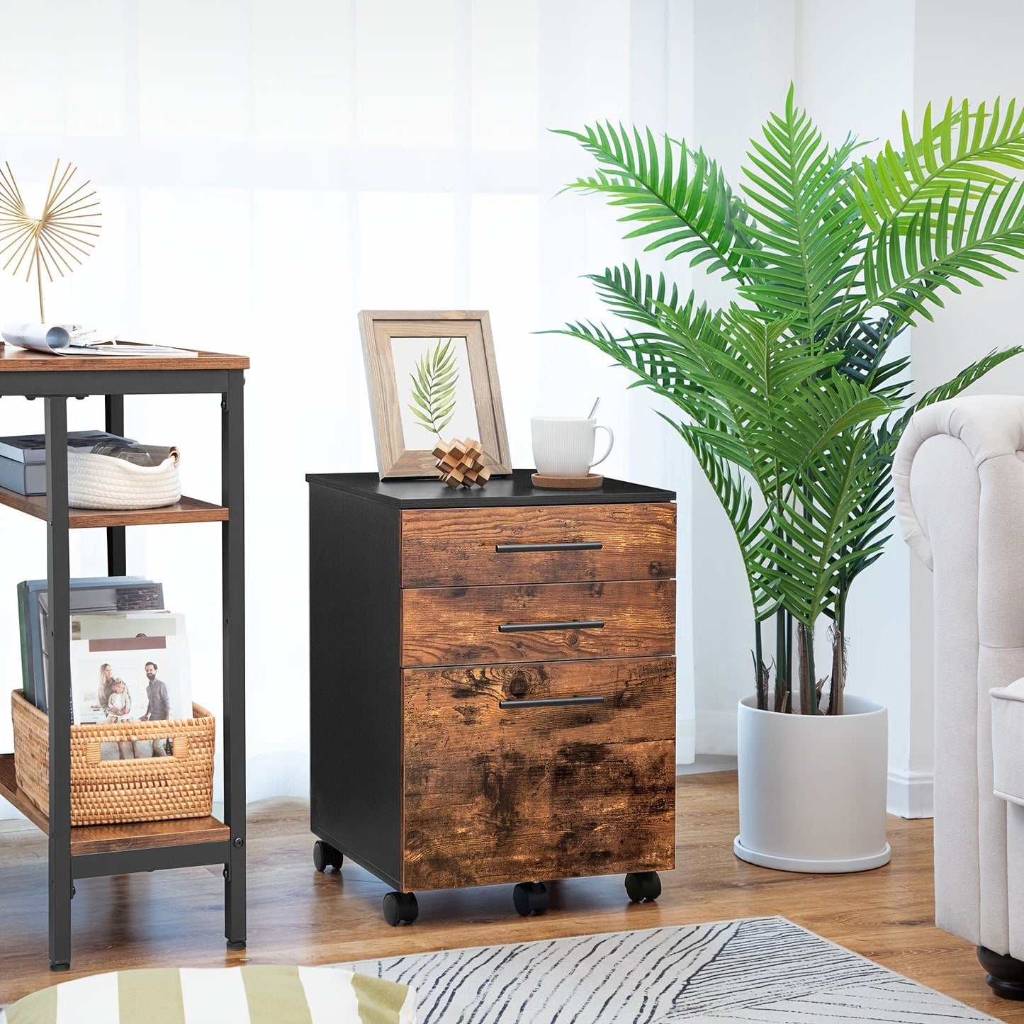 Caisson bureau style industriel
