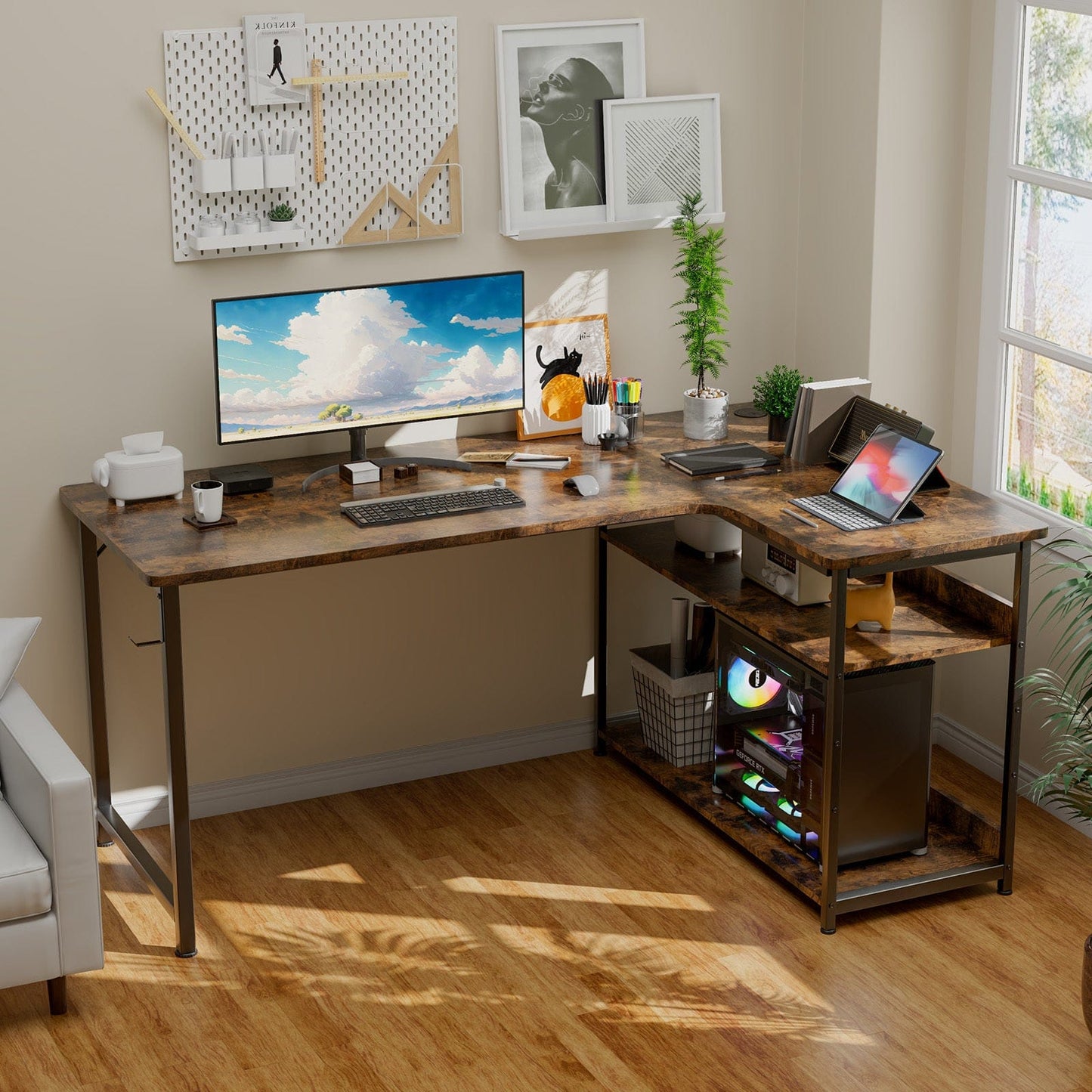 Bureau gamer angle 100 x 50 cm