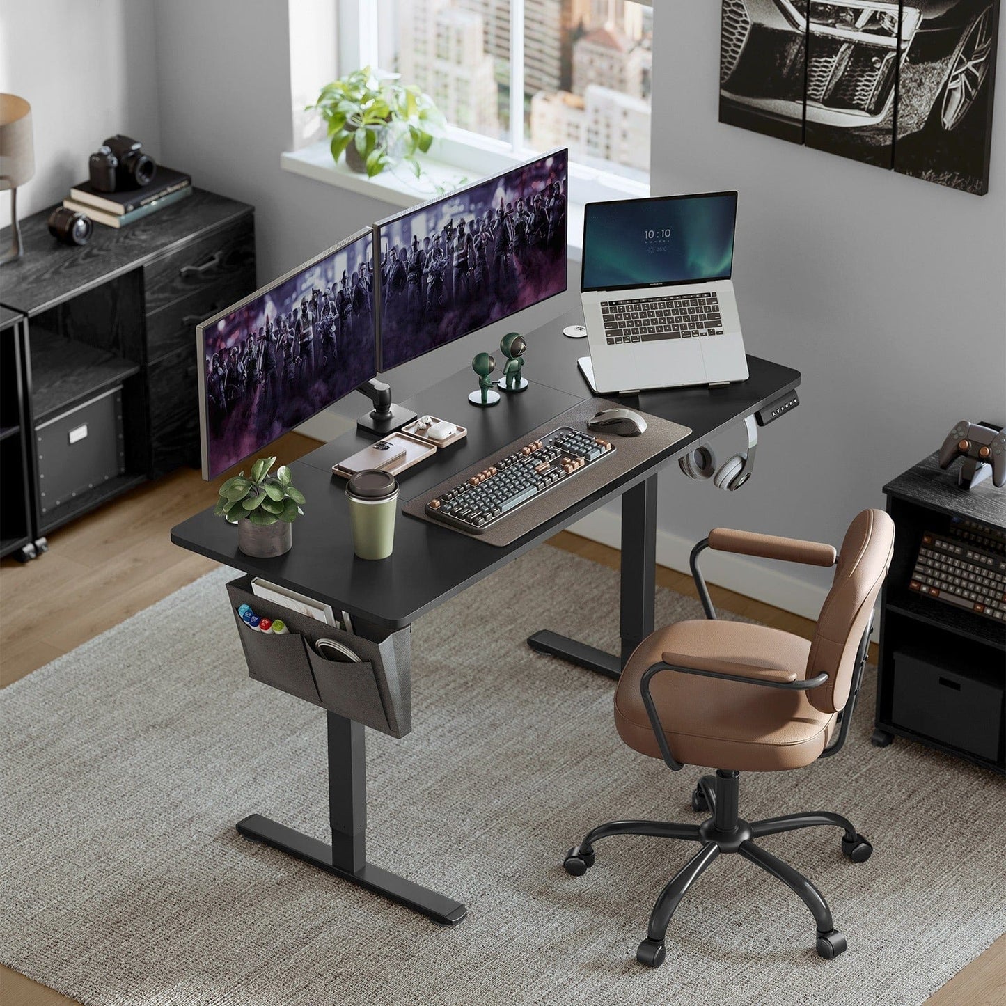 Bureau assis debout bois