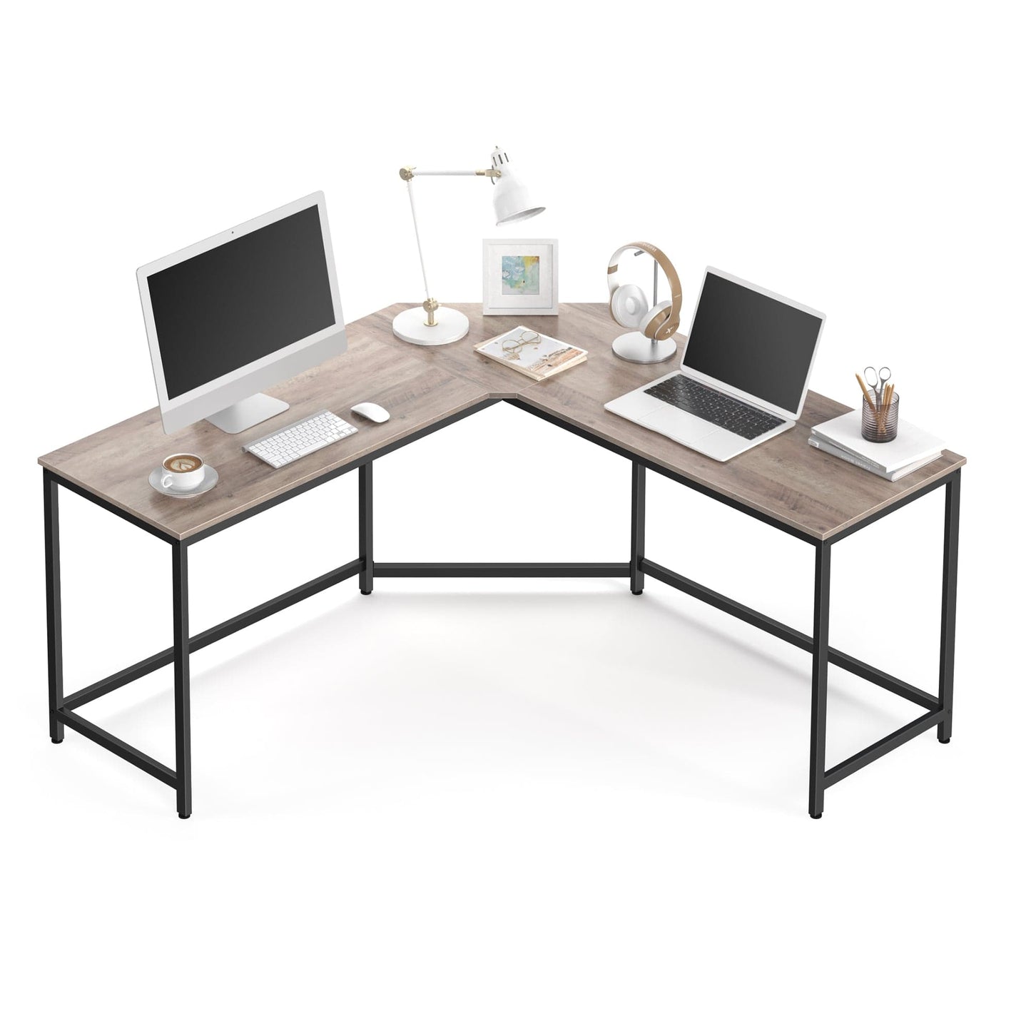 Bureau d'angle style industriel