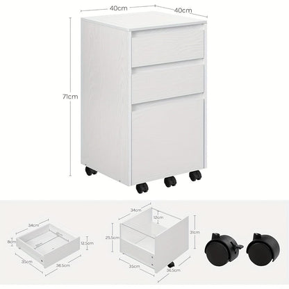 Caisson 3 tiroirs blanc 40x70x40cm