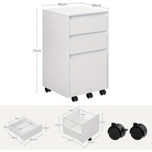 Caisson 3 tiroirs blanc 40x70x40cm