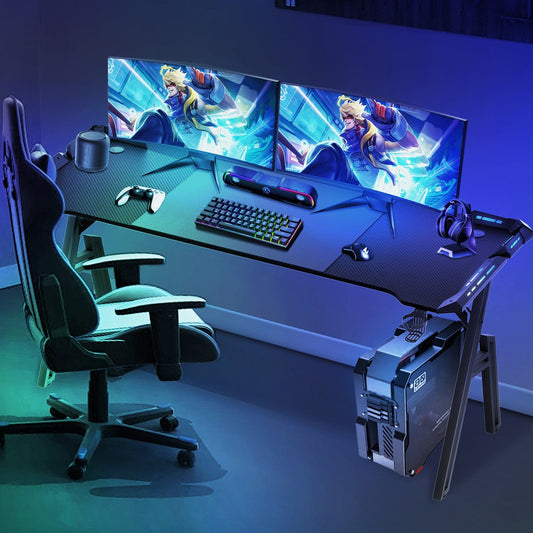 Bureau gamer plateau fibre carbone – 120 x 60 / 140 x 60 / 160 x 60