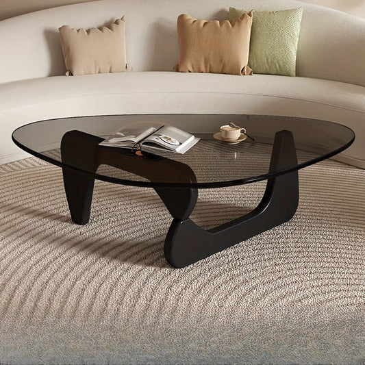 Table basse design en verre trempé
