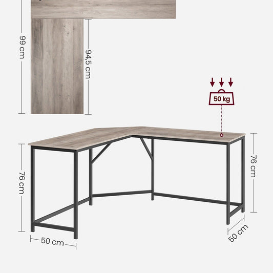 Bureau d'angle style industriel