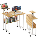 Bureau petit espace pliable et roulant 80 cm