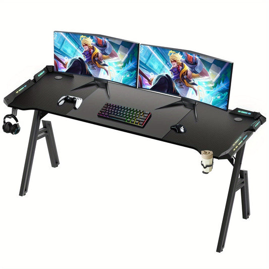 Bureau gamer plateau fibre carbone – 120 x 60 / 140 x 60 / 160 x 60