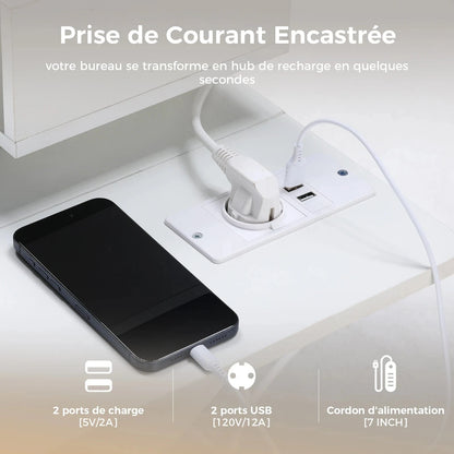 Bureau electrique avec rangement