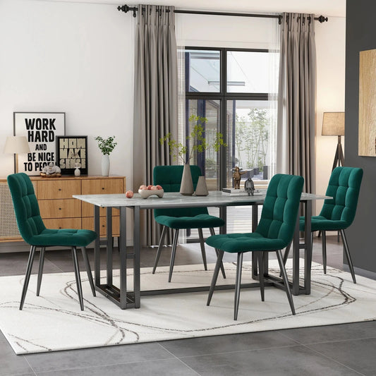 Chaise de réunion verte | SET DE 4 CHAISES