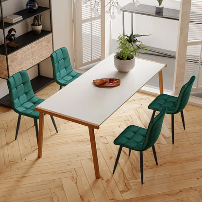 Chaise de réunion verte | SET DE 4 CHAISES