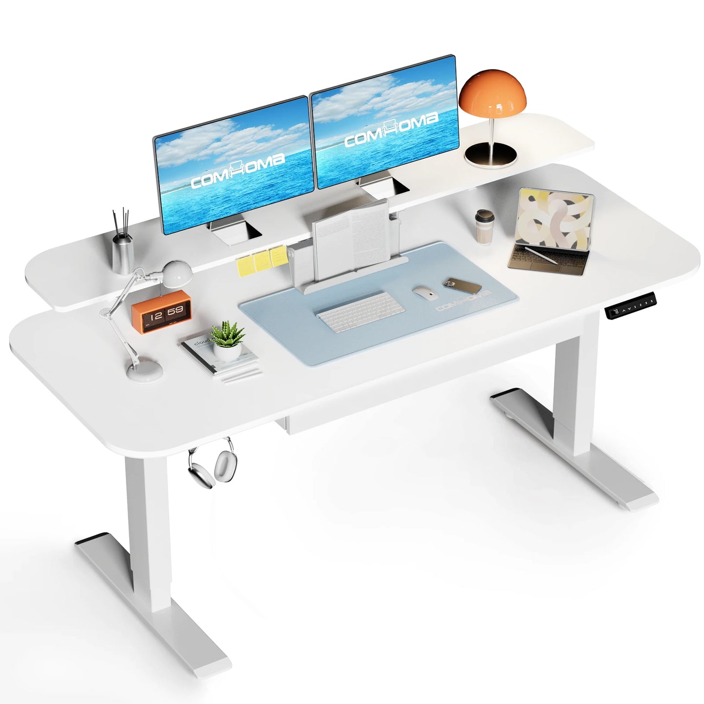 Bureau assis debout blanc