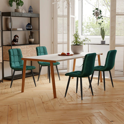 Chaise de réunion verte | SET DE 4 CHAISES