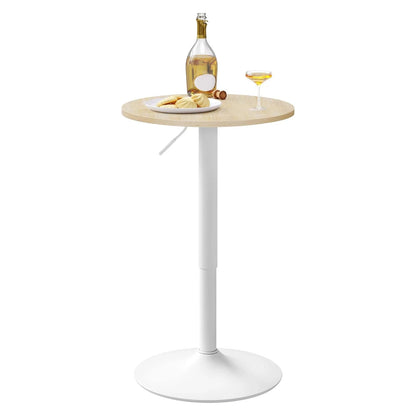 Table haute ronde bois