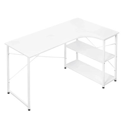 Bureau scandinave métal noir et bois étagère