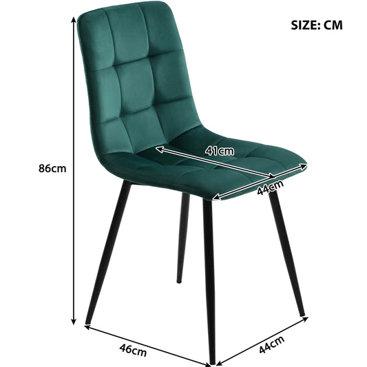 Chaise de réunion verte | SET DE 4 CHAISES