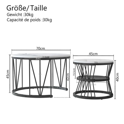 Table basse marbre noir et doré