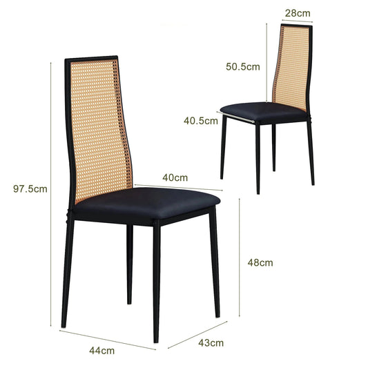 Chaise dossier en cannage | SET de 2 chaises