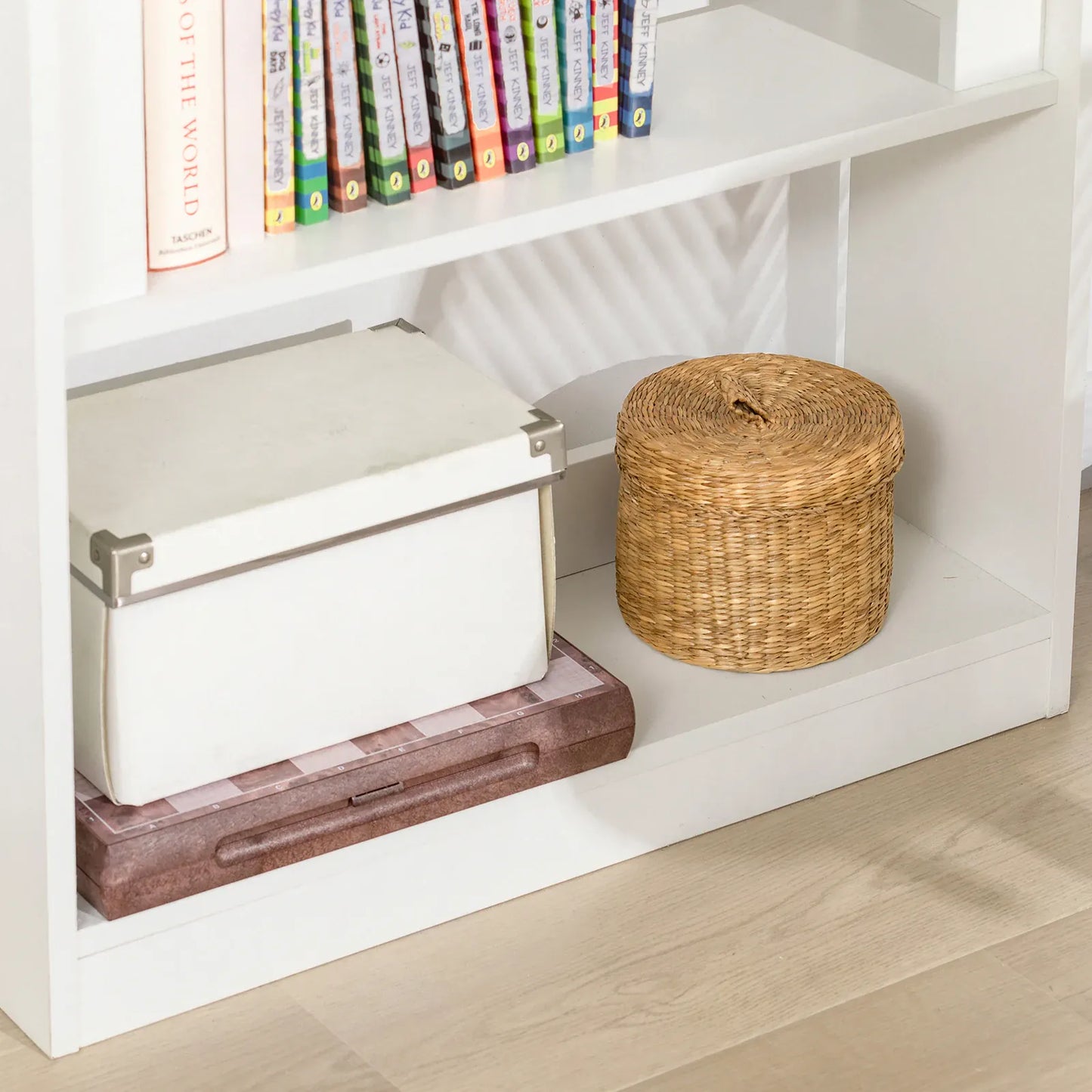 Bureau pliable petit espace avec étagère