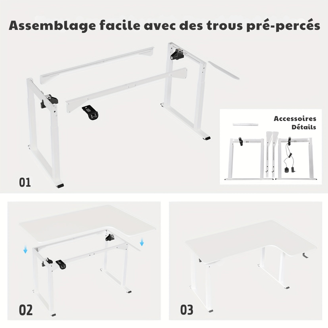 Bureau d'angle assis debout